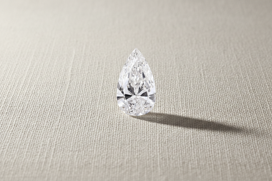 5.11 Carat Pear Cut Lab Grown Diamond VS2 F Color IGI Certified
