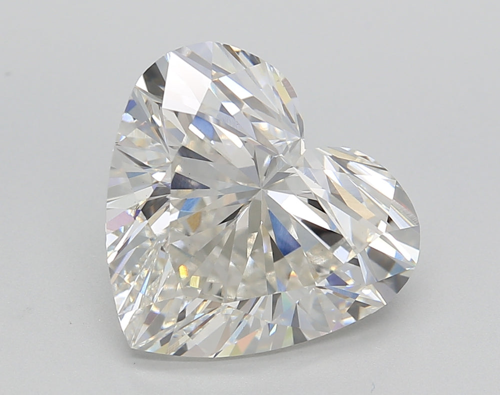 Diamant cultivé en laboratoire, taille cœur, 5,13 ct, couleur H, clarté VVS2