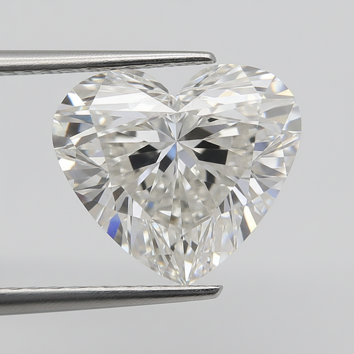 5.13 Carat Heart Lab Grown Diamond, VVS2/H