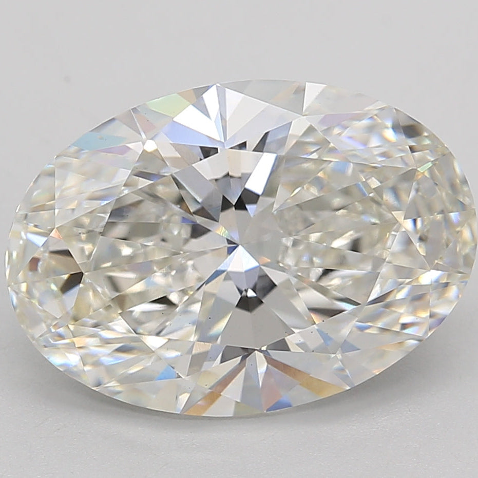 Diamant cultivé en laboratoire de taille ovale de 5,14 carats VS1 H