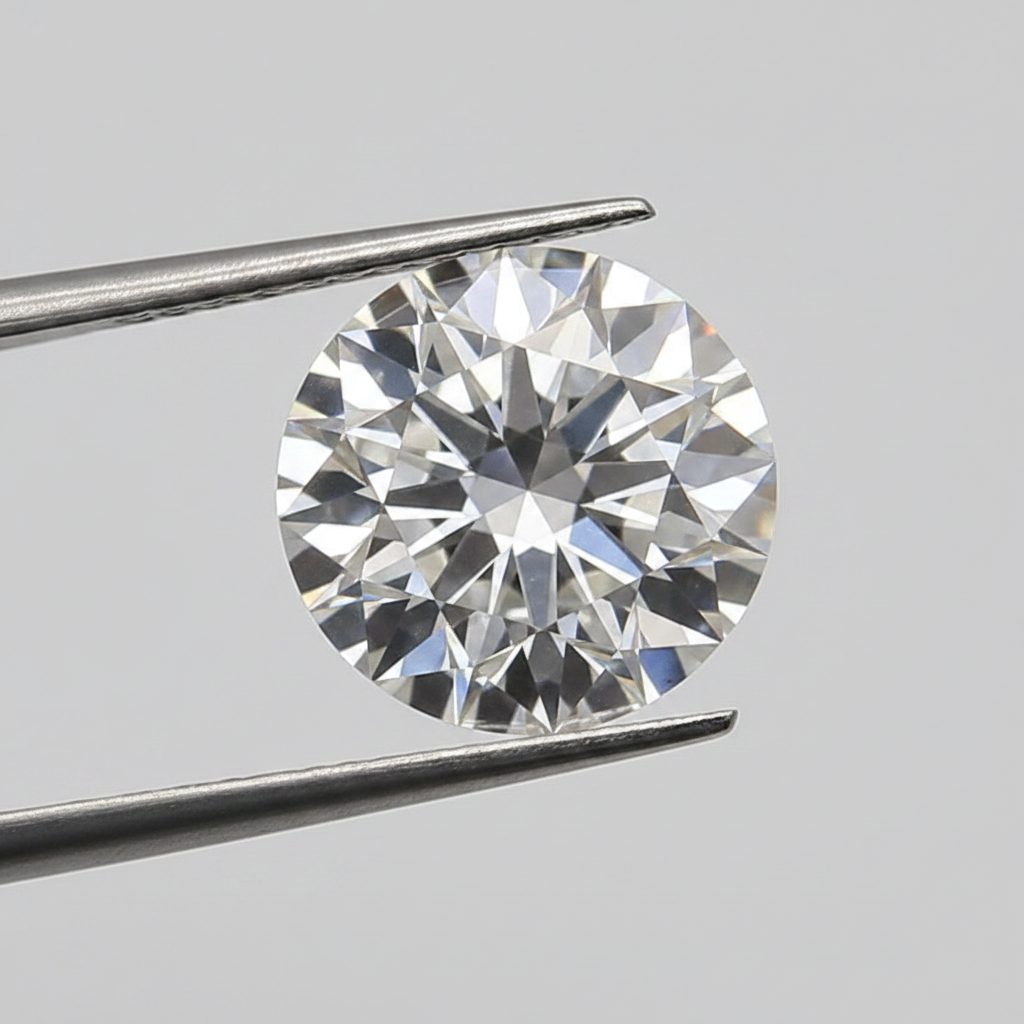 5,17 karaat ronde laboratorium-gegroeide diamant, VS2/H