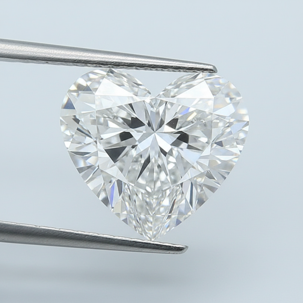 5.19 Carat D VS1 Heart Shape CVD Lab Grown Diamond IGI Certified
