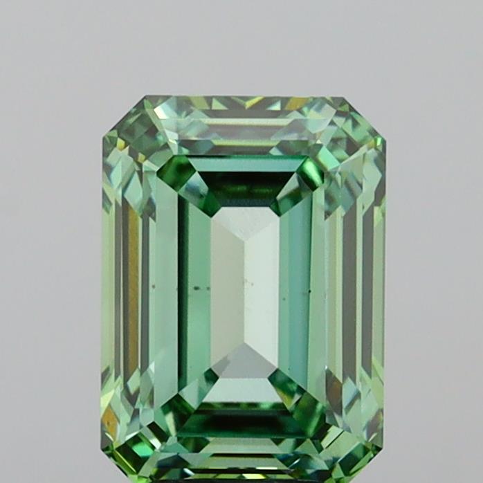 5.21 Carat Emerald Cut Lab Grown Diamond VS1Fancy Vivid Green