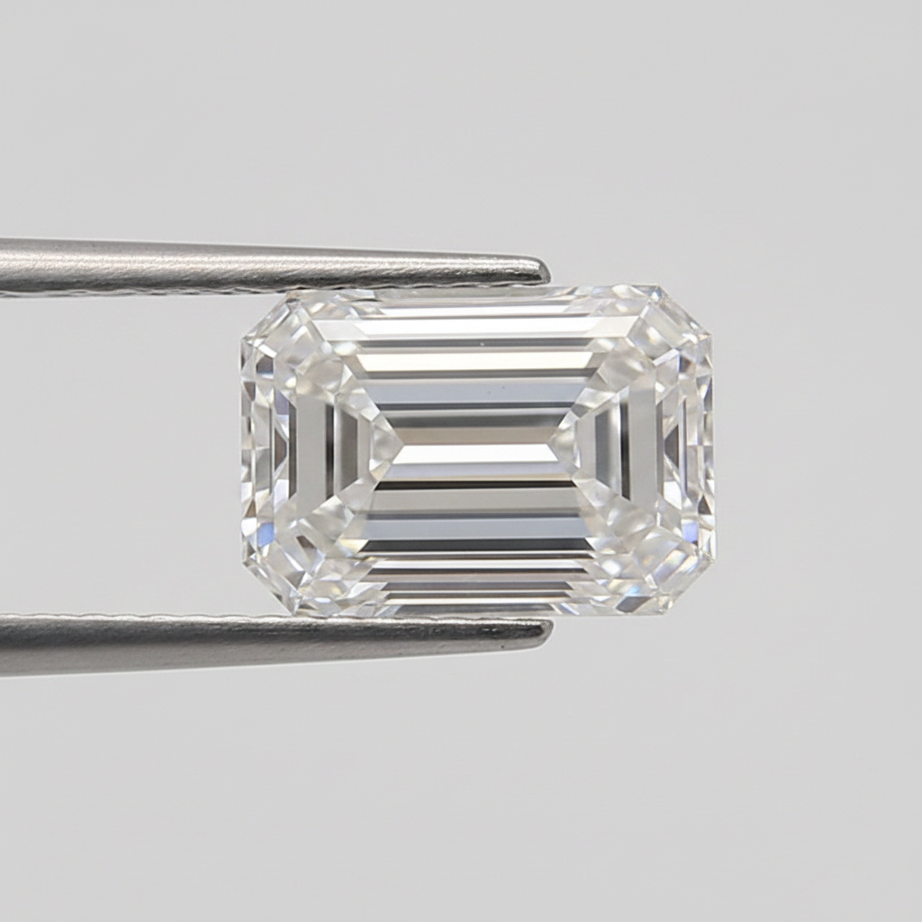 5.22 Carat Emerald Lab Grown Diamond, VS1/F