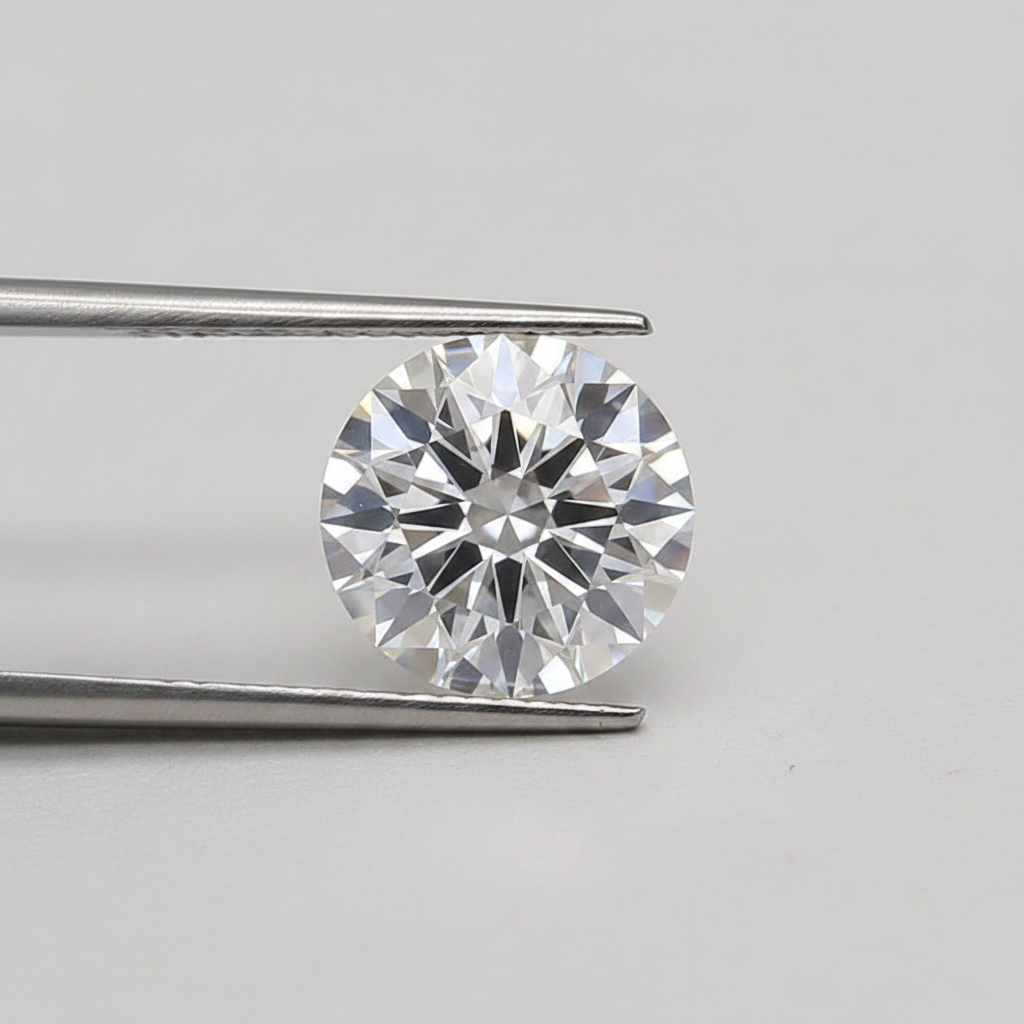 5,23 karaat ronde laboratorium-gegroeide diamant, VS2/G