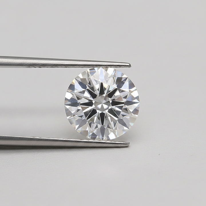 5,23 karaat ronde laboratorium-gegroeide diamant, VS2/G