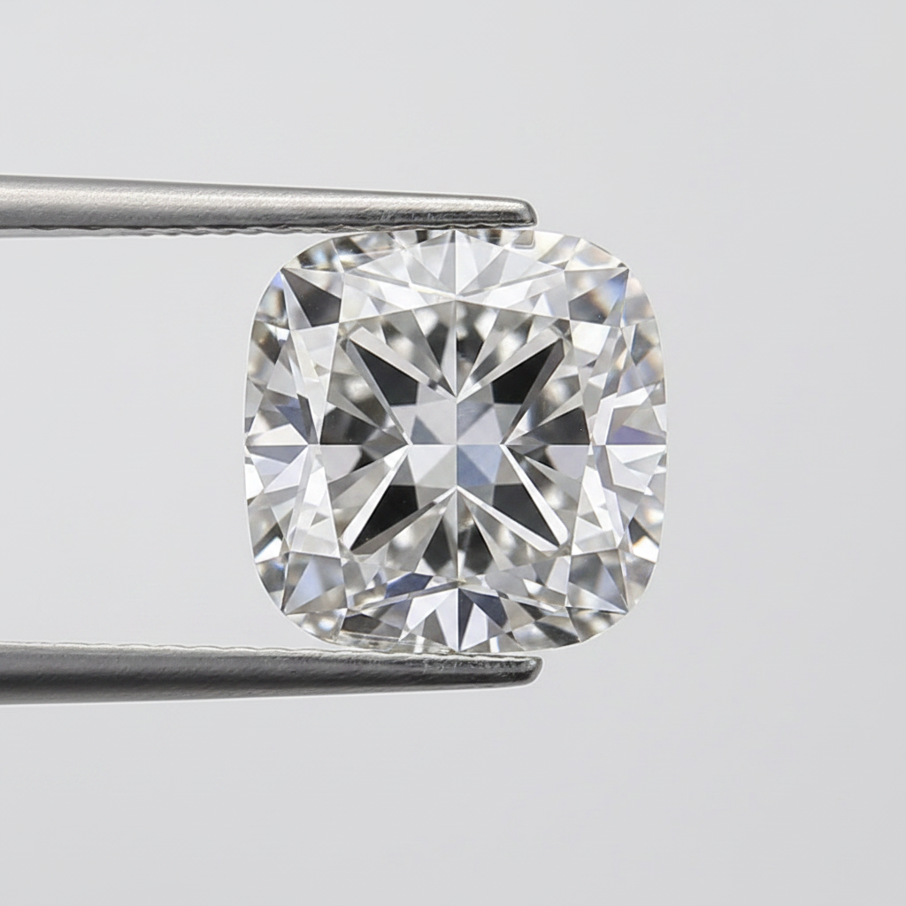 5,24 karaat kussengeslepen laboratorium-gegroeide diamant, VS1/G