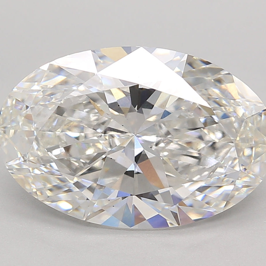 Diamante cultivado en laboratorio de talla ovalada de 5,24 quilates VS2 F