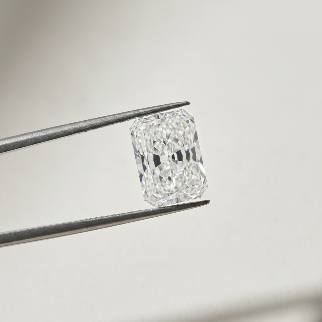 5,24 karaat stralend geslepen laboratoriumdiamant, VVS1/E