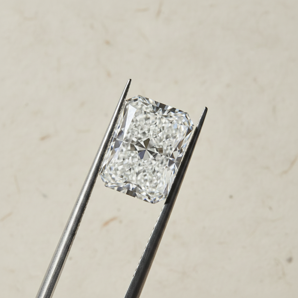 5,38 karaat stralend geslepen laboratoriumdiamant, VVS2/E