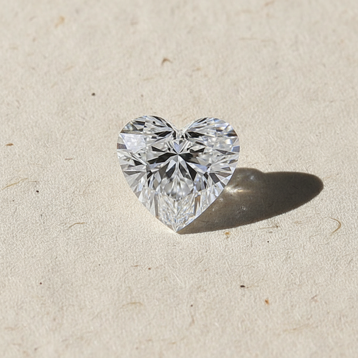 5.39 Carat Heart Cut Lab Grown Diamond, VS2/E