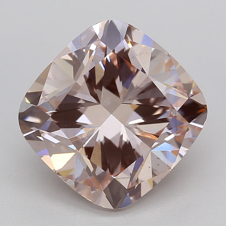 5.40 Carat Cushion Cut Lab Grown Diamond VS2 FANCY PINK