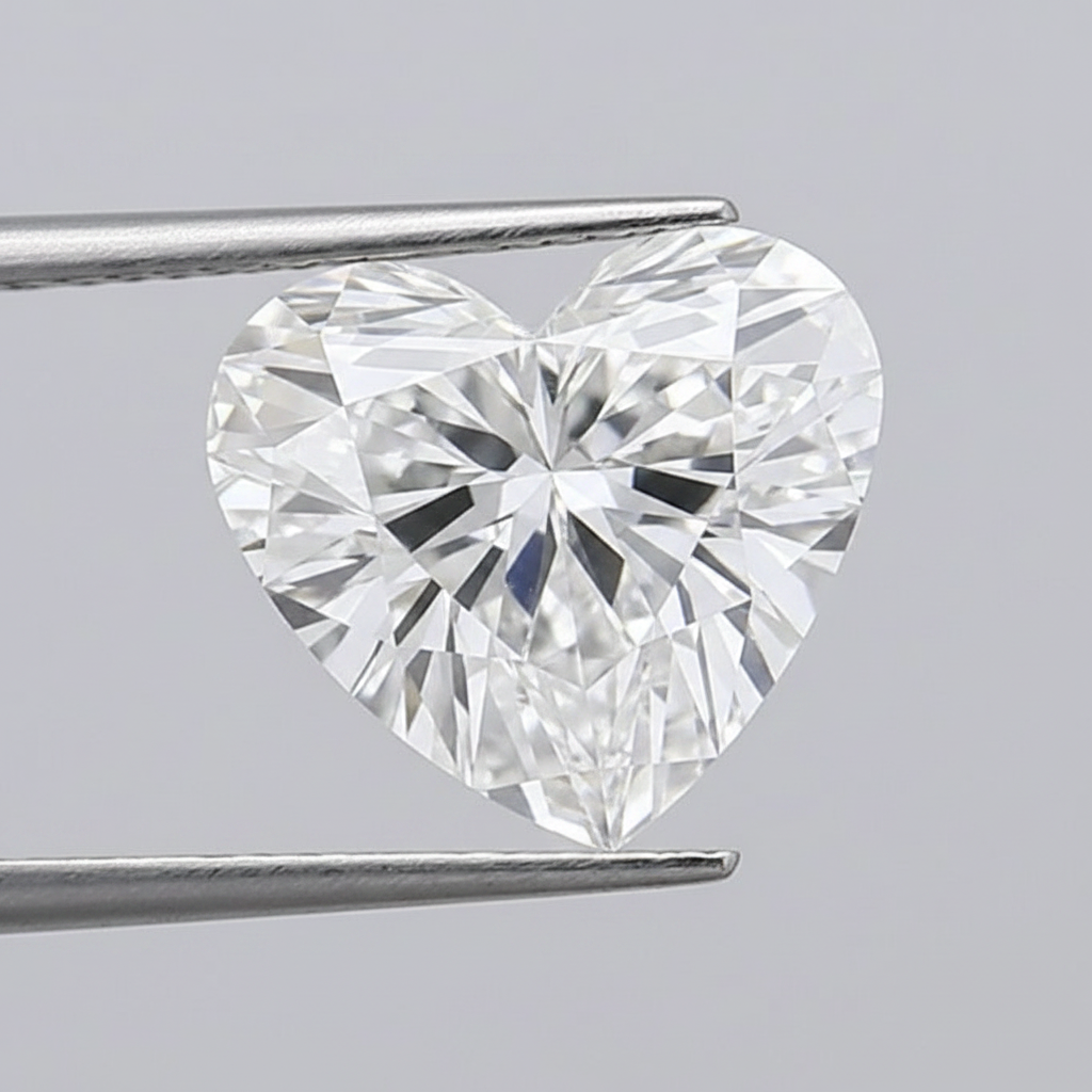 5.40 Carat F Color VVS1 Heart Shape CVD Lab Grown Diamond IGI Certified
