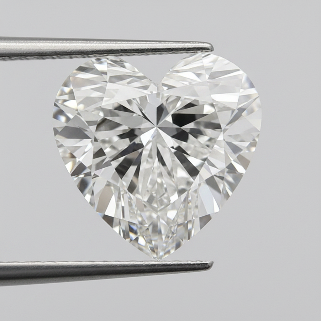 5.40 Carat E Color VVS2 Heart Shape CVD Lab Grown Diamond IGI Certified
