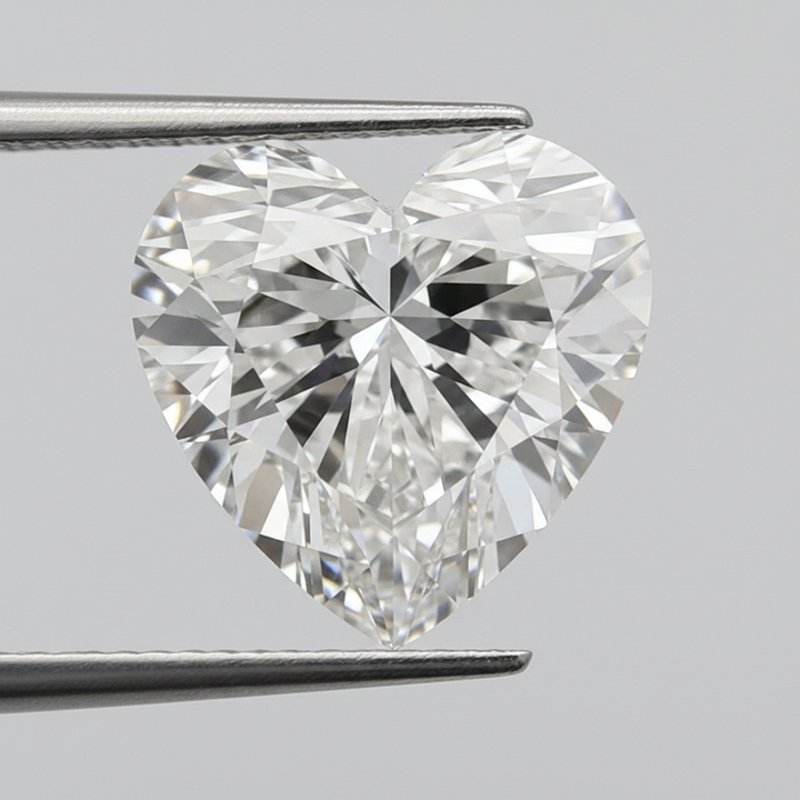 5.40 Carat E Color VVS2 Heart Shape CVD Lab Grown Diamond IGI Certified
