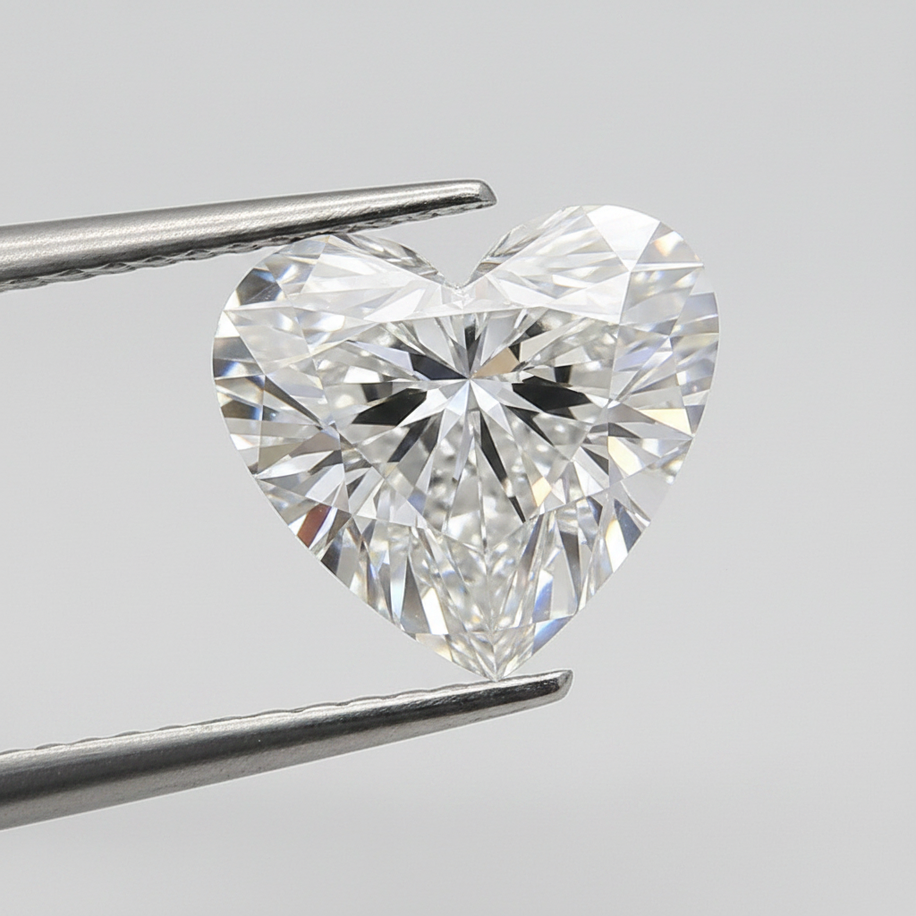 5.45 Carat D Color VS1 Heart Shape CVD Lab Grown Diamond IGI Certified
