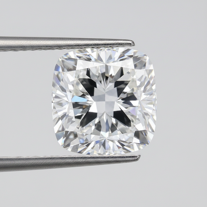 5.49 Carat Cushion Lab Grown Diamond, VVS2/E