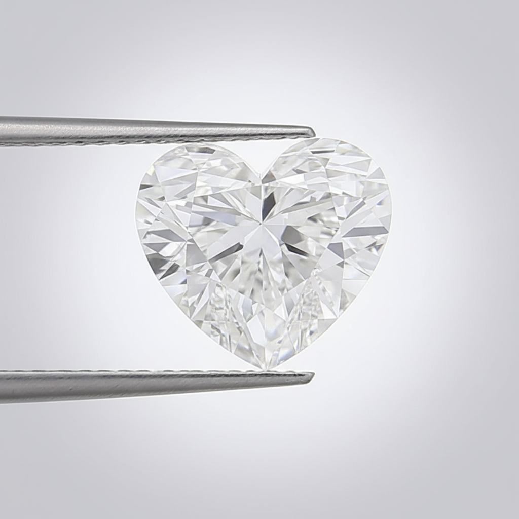 5.50 Carat F Color VVS2 Heart Shape CVD Lab Grown Diamond IGI Certified
