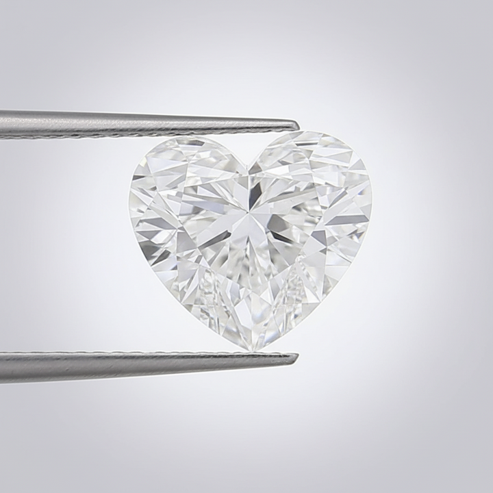 5.50 Carat F Color VVS2 Heart Shape CVD Lab Grown Diamond IGI Certified
