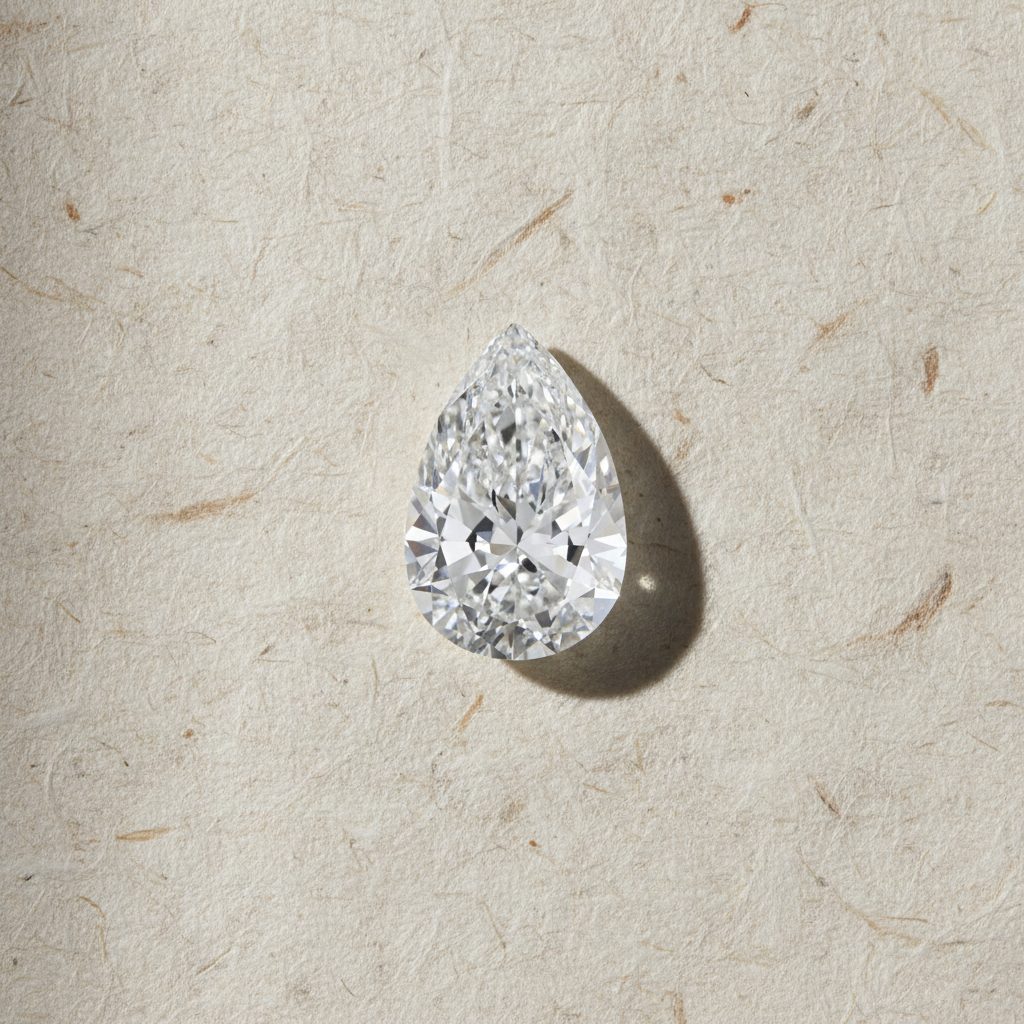 5.50 Carat Pear Cut Lab Grown Diamond VS1 E Color IGI Certified
