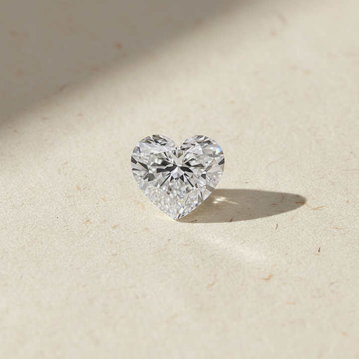 5.51 Carat Heart Cut Lab Grown Diamond VVS2 F Color IGI Certified
