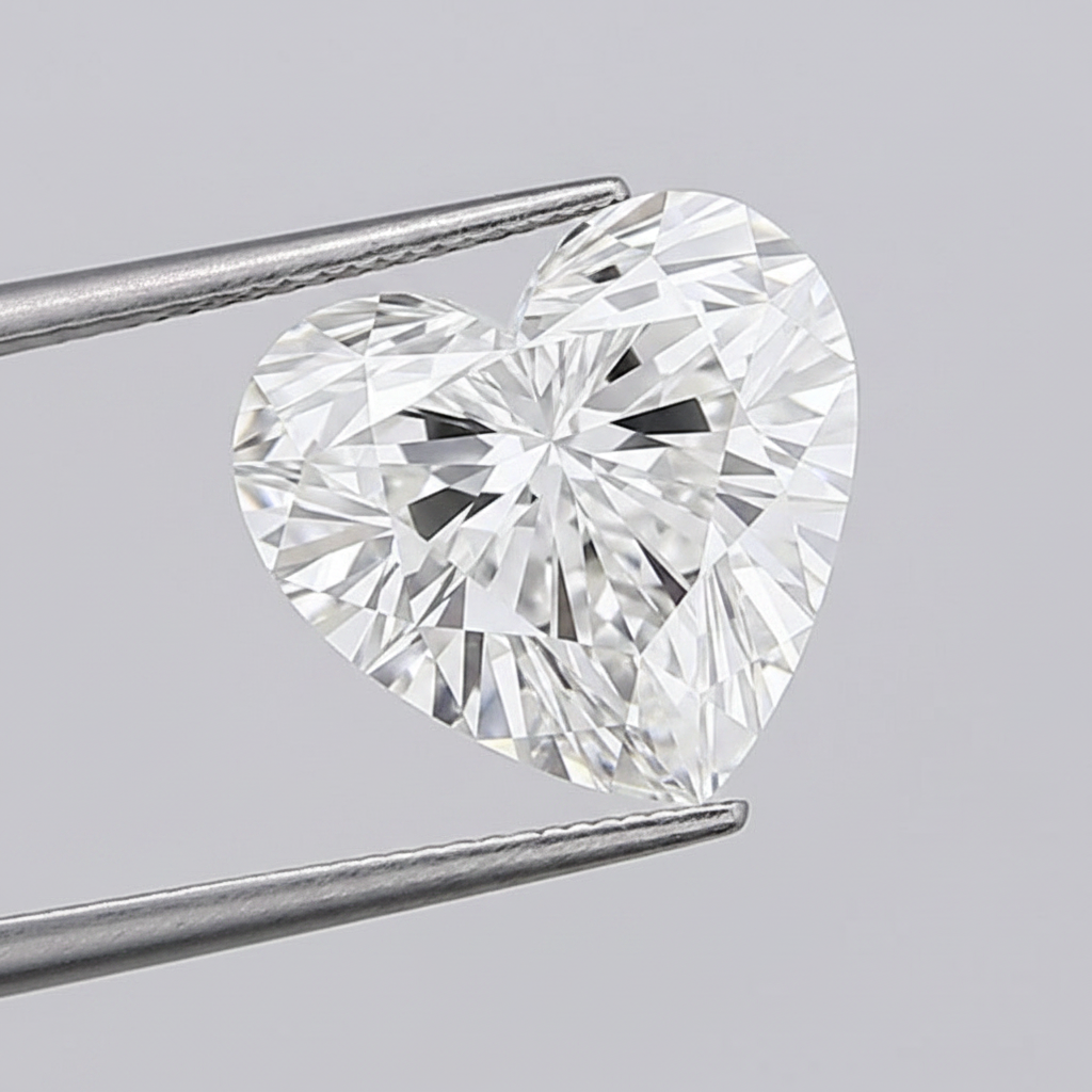 5.51 Carat Heart Cut Lab Grown Diamond VVS2 F Color IGI Certified
