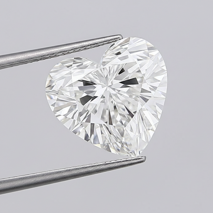 5.51 Carat Heart Cut Lab Grown Diamond VVS2 F Color IGI Certified
