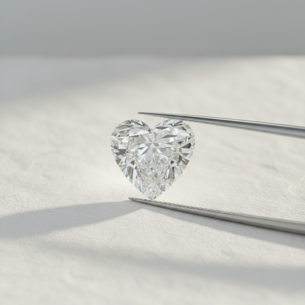 5.52 Carat F Color VS1 Heart Shape CVD Lab Grown Diamond IGI Certified

