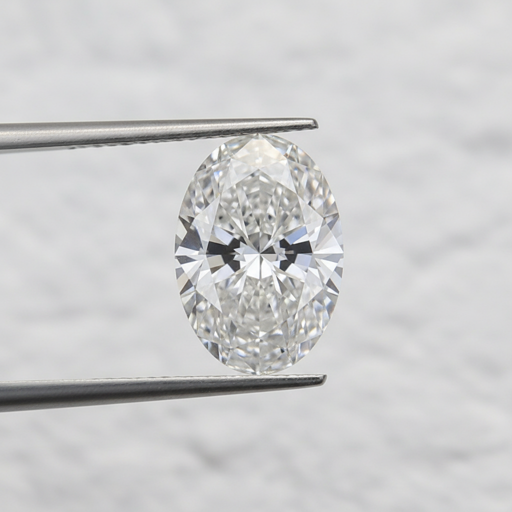 5.52 Ct D Color VS1 Oval Lab Grown Diamond Excellent Polish Symmetry IGI Certified