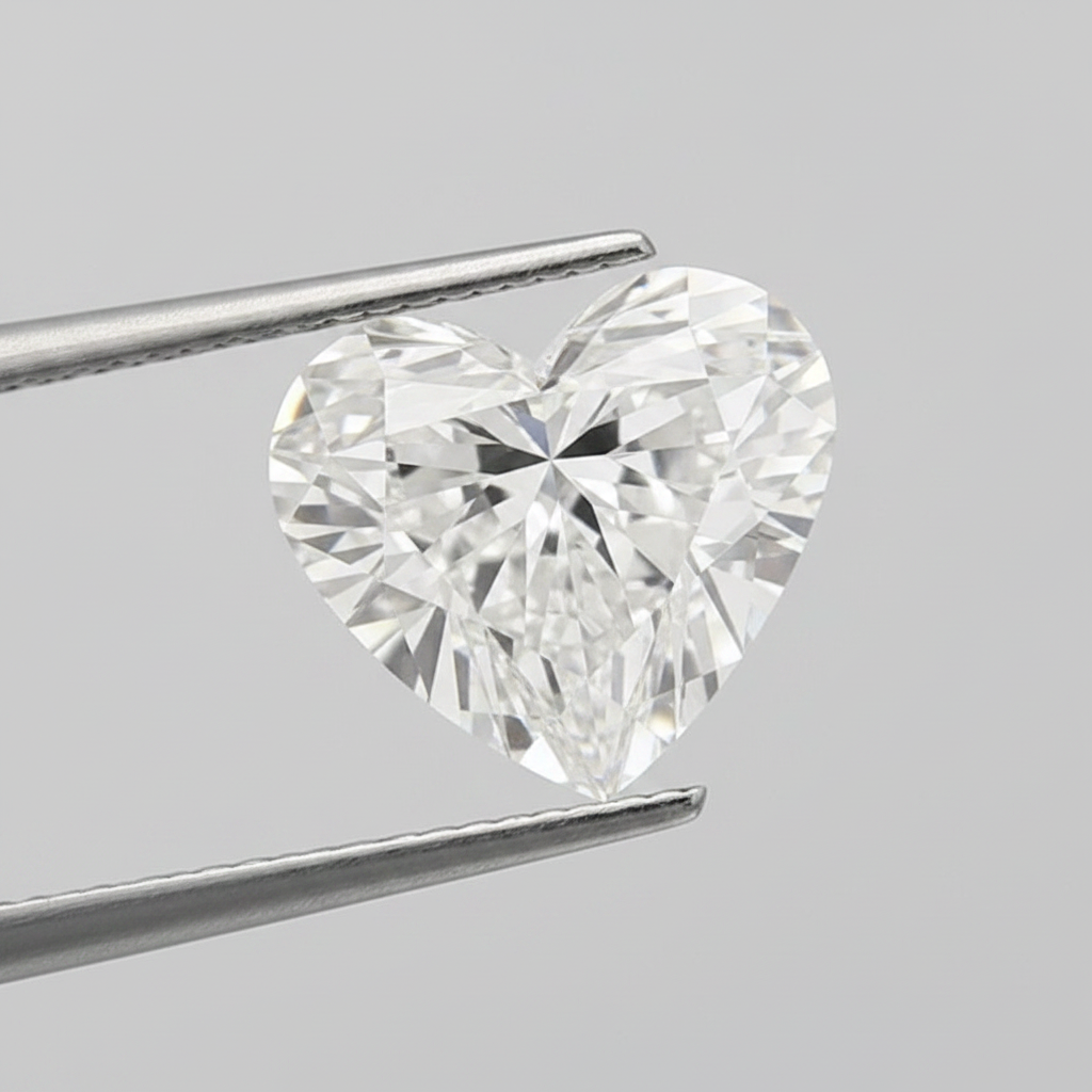 5.54 Carat Heart Cut Lab Grown Diamond VS1 F Color IGI Certified
