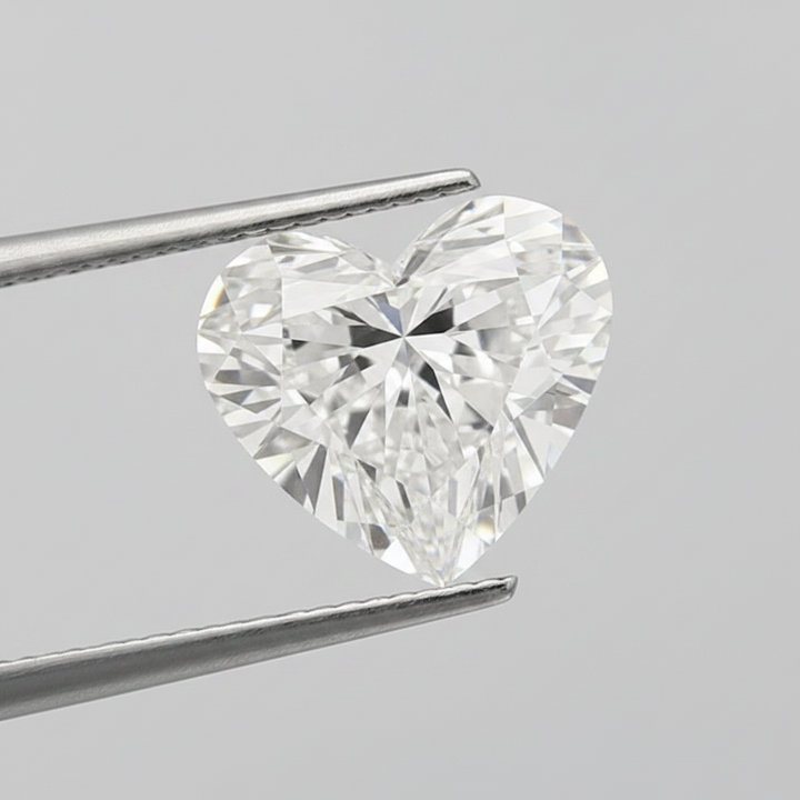 5.54 Carat Heart Cut Lab Grown Diamond VS1 F Color IGI Certified
