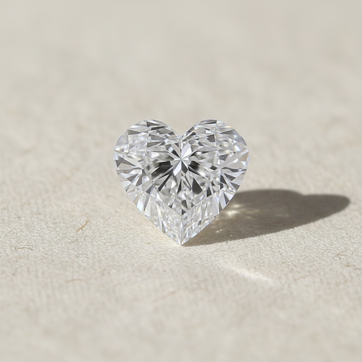 5.54 Carat Heart Cut Lab Grown Diamond, VS1/F