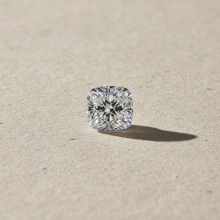 5.55 Carat Cushion Lab Grown Diamond, VS1/E