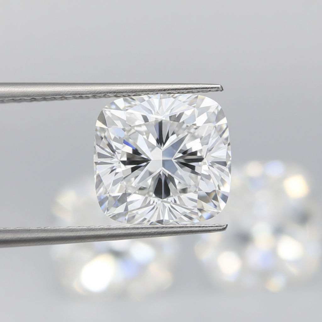 5.55 Carat Cushion Lab Grown Diamond, VS1/E