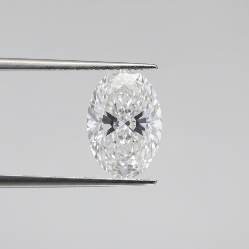 5.56 Ct D Color VS1 Oval Lab Grown Diamond Excellent Polish Very Good Symmetry IGI Certified