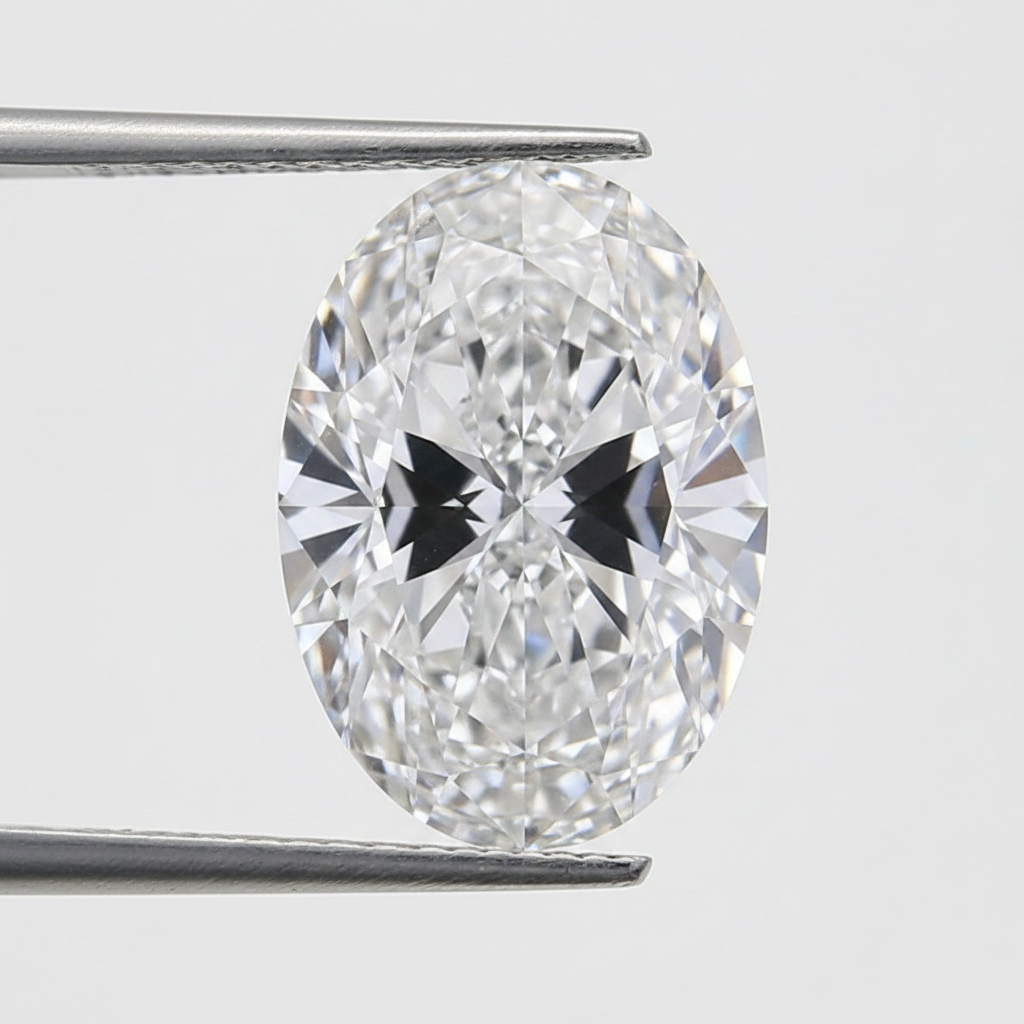 5,63 karaat ovaal geslepen laboratoriumdiamant, VS1/F