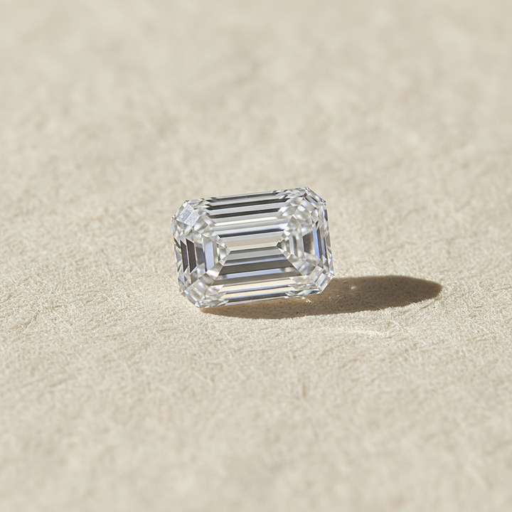 5.75 Carat Emerald Cut Lab Grown Diamond, VVS2/E
