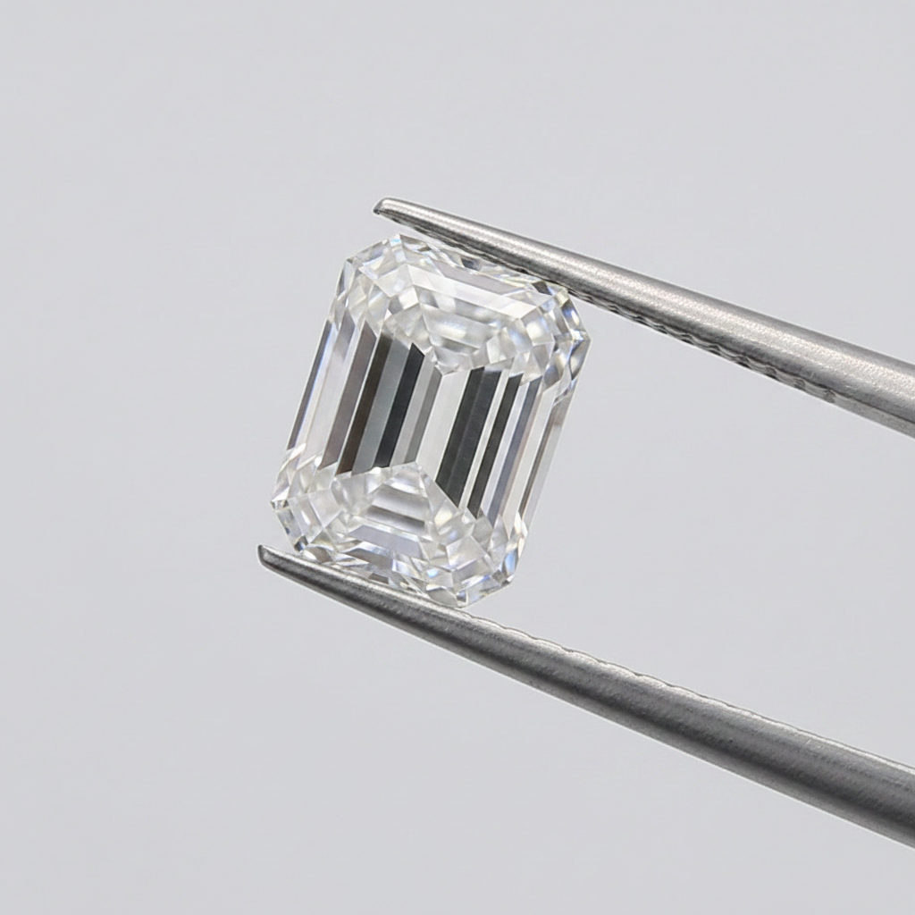 5.75 Carat Emerald Cut Lab Grown Diamond, VVS2/E