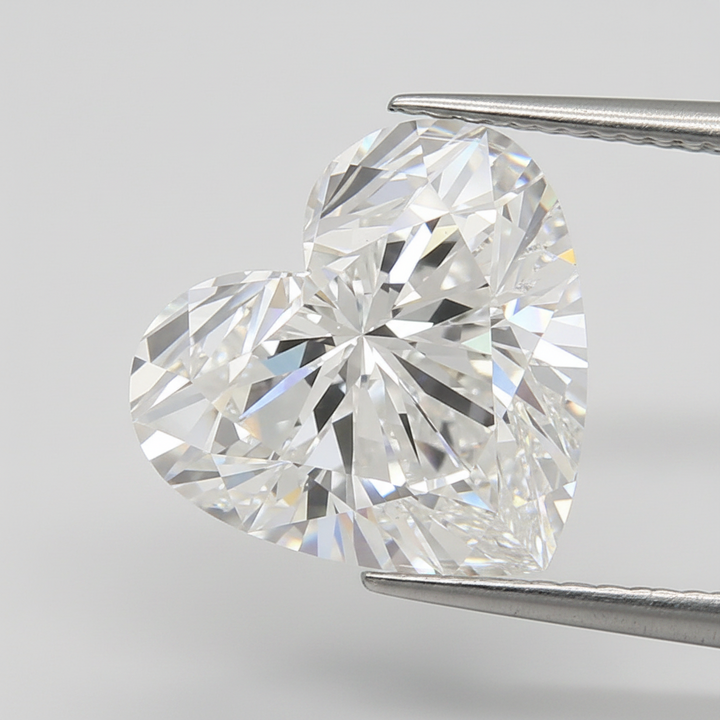 5.80 Carat D Color VS1 Heart Shape CVD Lab Grown Diamond IGI Certified

