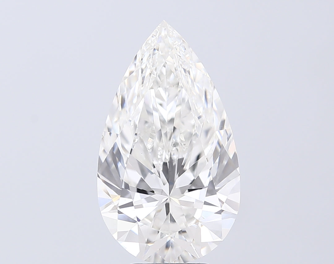 6,08 Karat im Labor gezüchteter Diamant im Birnenschliff, VS1/F