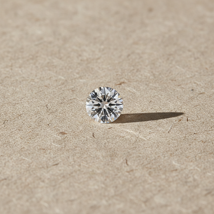 6.06 Carat Round Brilliant F VS2 Lab Grown Diamond Ideal Cut IGI Certified
