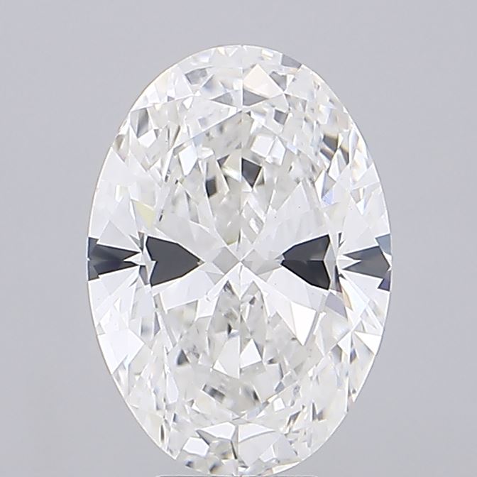 6,01 karaat ovaal geslepen laboratorium-gegroeide diamant VS1F