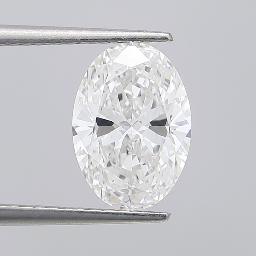 6,01 karaat ovaal geslepen laboratoriumdiamant, VS1/F