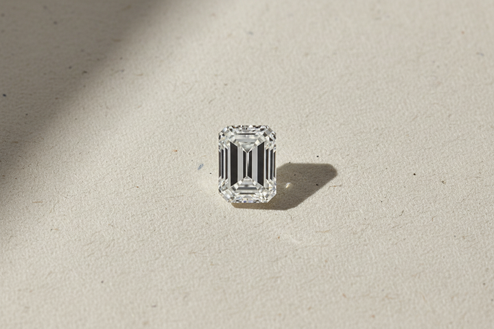 6.02 Carat Emerald Cut Lab Grown Diamond, VS1/F