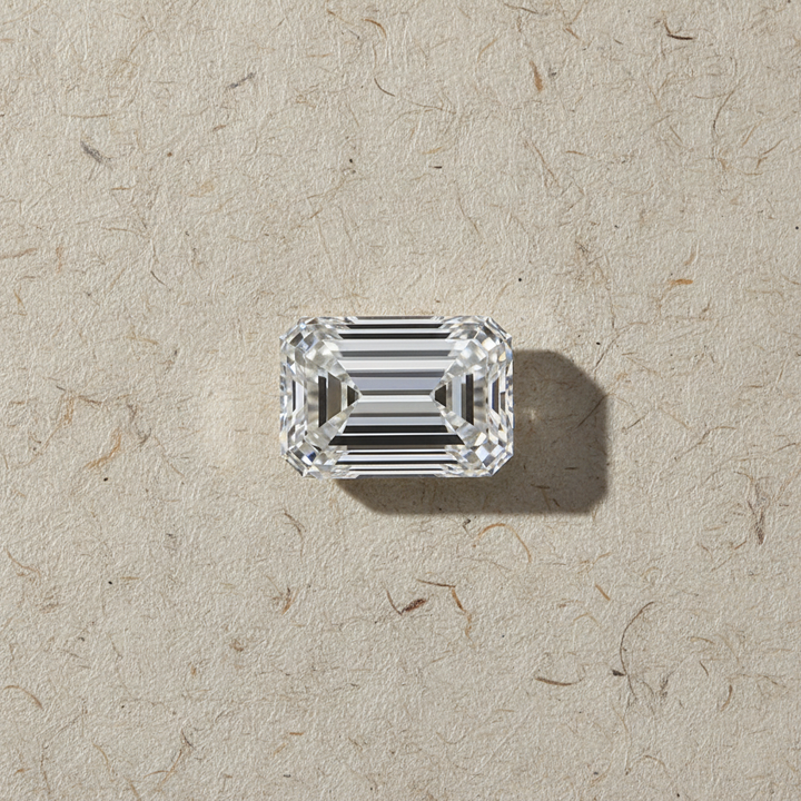 Diamant cultivé en laboratoire taille émeraude de 6,02 carats, VVS2/D