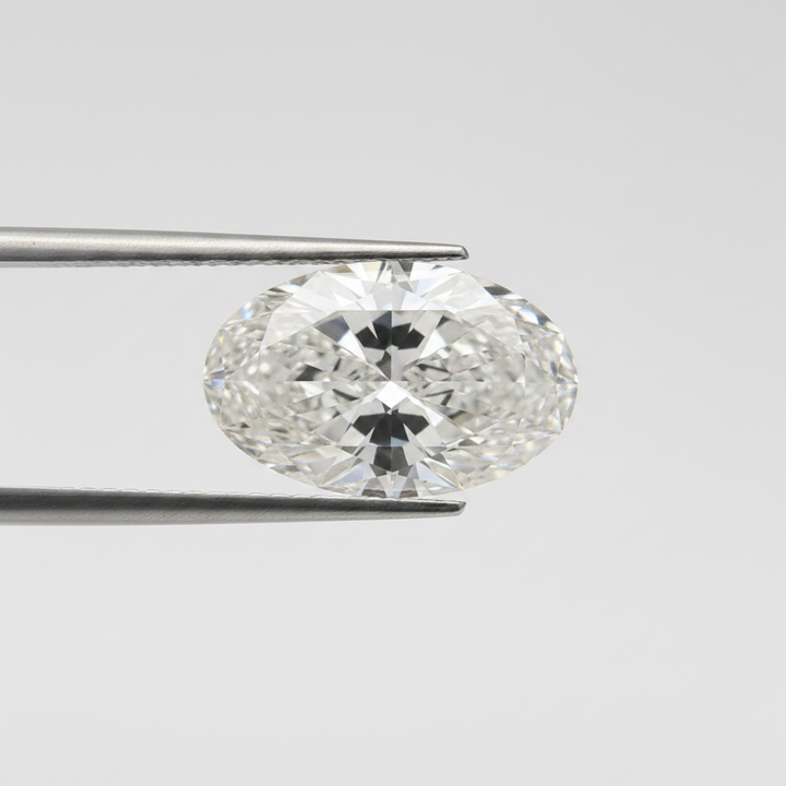 6,02 karaat ovaal geslepen laboratoriumdiamant, VS1/F