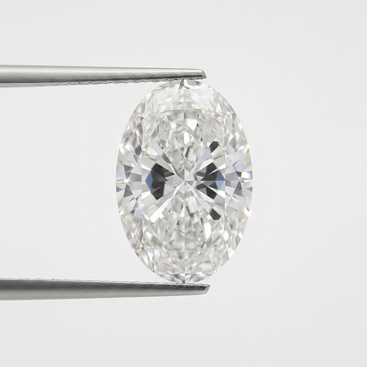 6,02 karaat ovaal geslepen laboratoriumdiamant, VS1/F