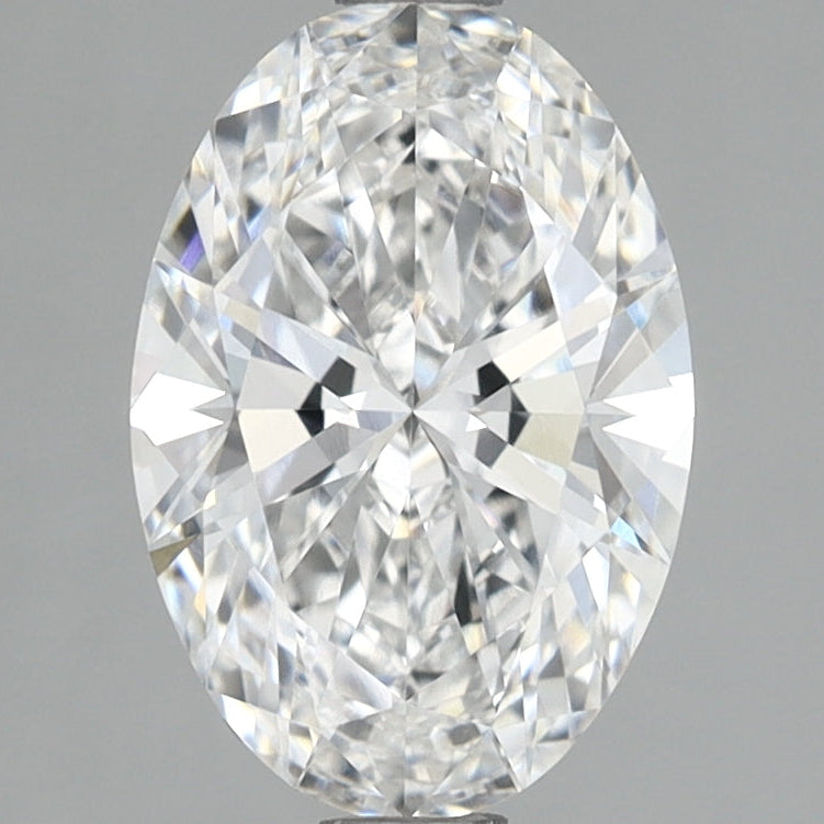 6,02 karaat ovaal geslepen laboratorium-gegroeide diamant VS1F