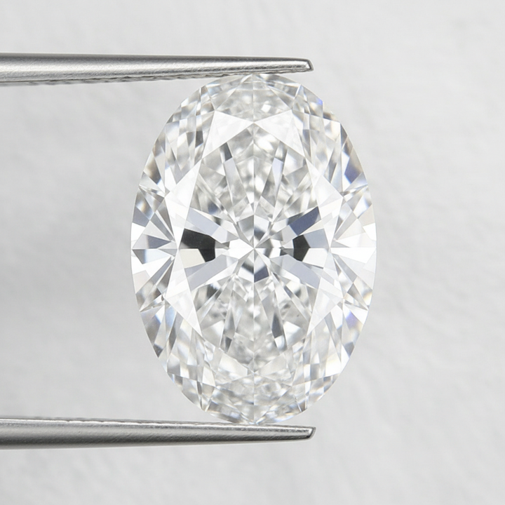 6,02 karaat ovaal geslepen laboratoriumdiamant, VS1/F