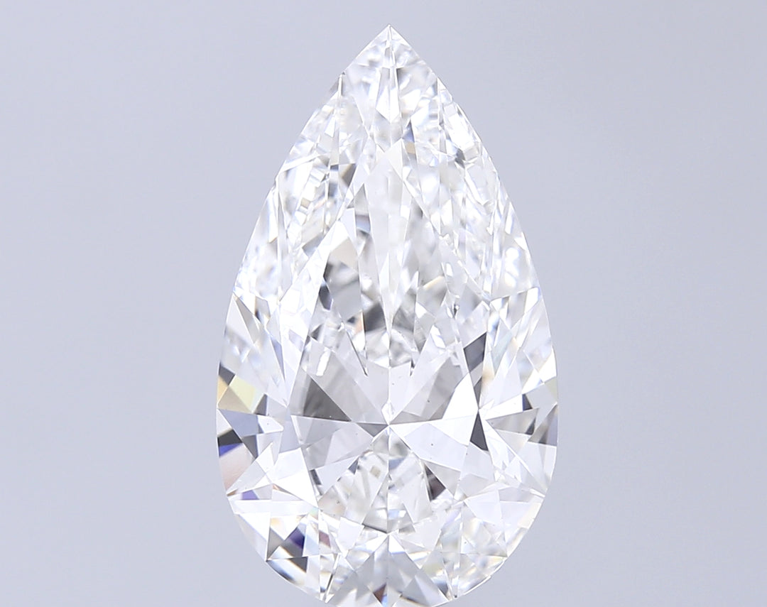 6.04 Carat Pear Cut Lab Grown Diamond VS1F